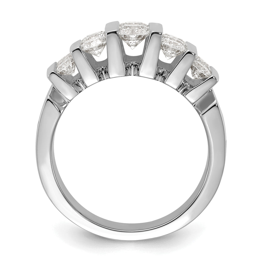 14k White Gold 2 carat Lab Grown Diamond VS/SI+ G+ Complete Fashion Band