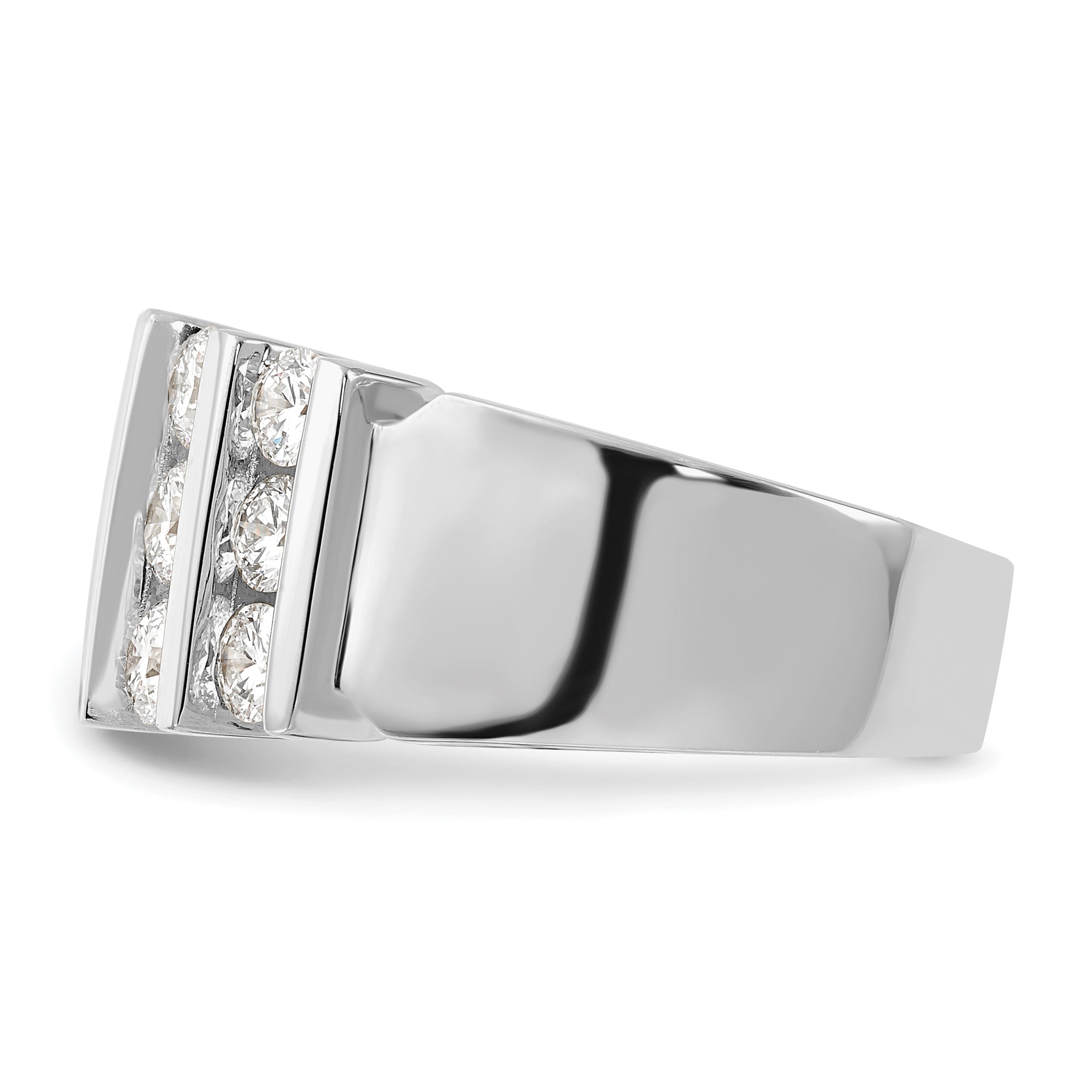 14k White Gold 2 carat Lab Grown Diamond VS/SI+ G+ Complete Fashion Band