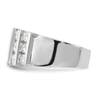 14k White Gold 2 carat Lab Grown Diamond VS/SI+ G+ Complete Fashion Band