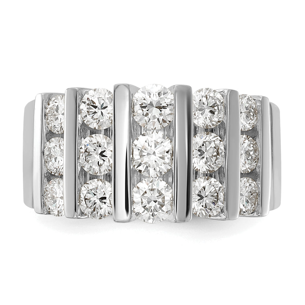 14k White Gold 2 carat Lab Grown Diamond VS/SI+ G+ Complete Fashion Band