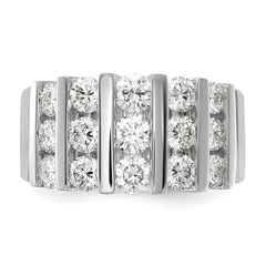 14k White Gold 2 carat Lab Grown Diamond VS/SI+ G+ Complete Fashion Band