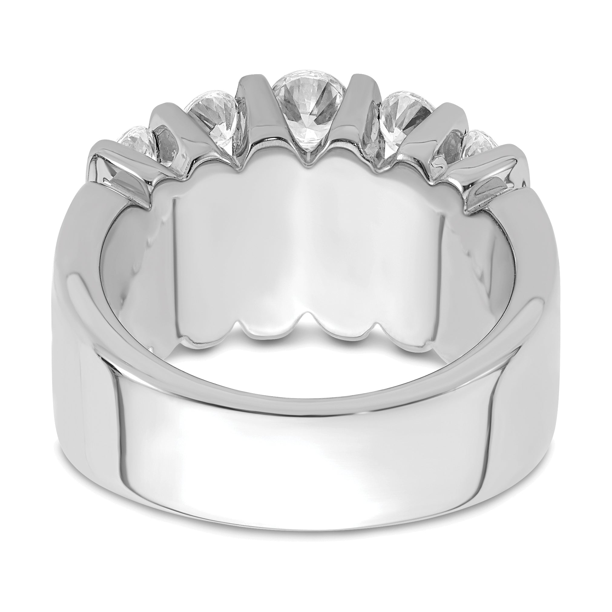 14k White Gold 2 carat Lab Grown Diamond VS/SI+ G+ Complete Fashion Band
