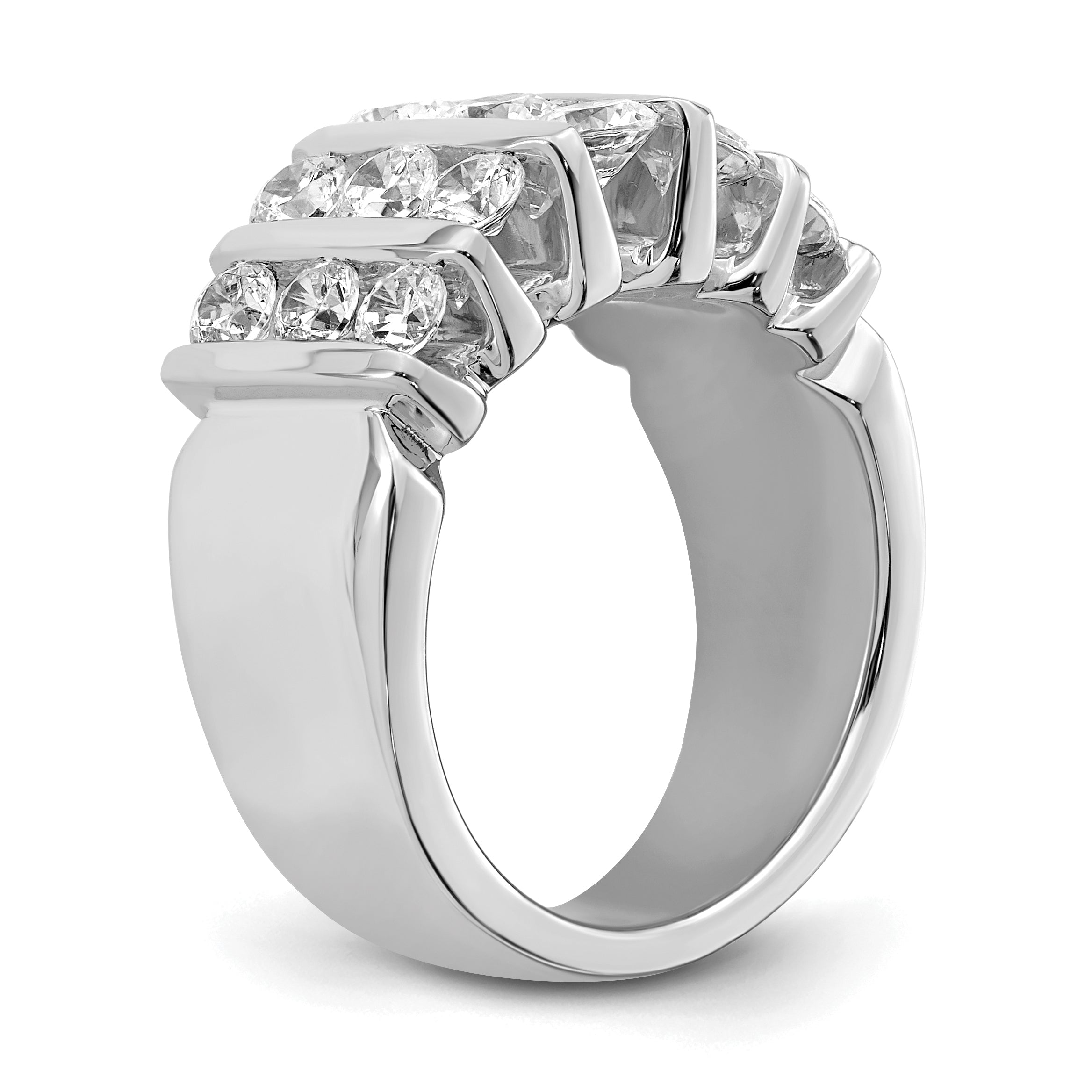 14k White Gold 2 carat Lab Grown Diamond VS/SI+ G+ Complete Fashion Band