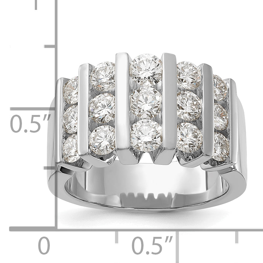 14k White Gold 2 carat Lab Grown Diamond VS/SI+ G+ Complete Fashion Band