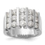 14k White Gold 2 carat Lab Grown Diamond VS/SI+ G+ Complete Fashion Band