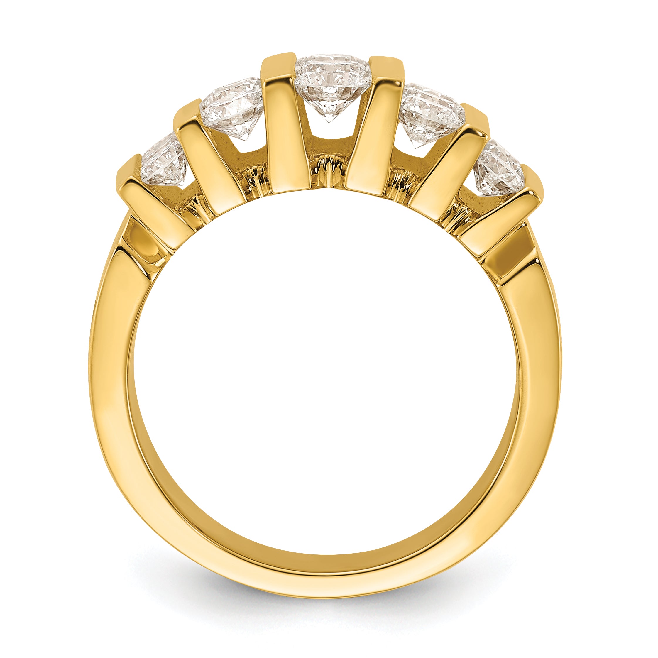 14k 2 carat Lab Grown Diamond VS/SI+ G+ Complete Fashion Band