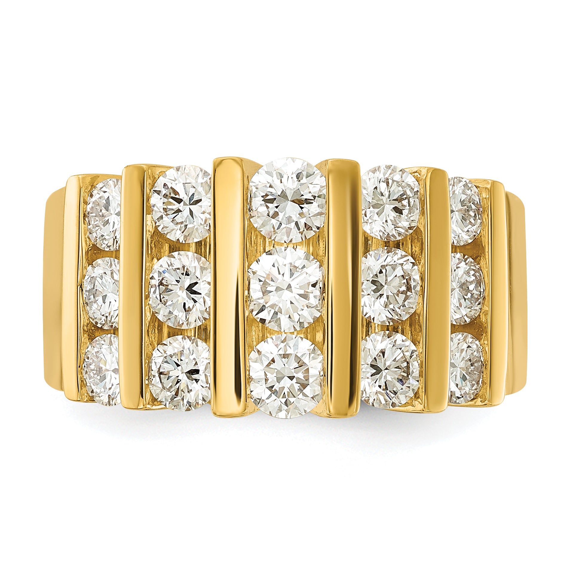 14k 2 carat Lab Grown Diamond VS/SI+ G+ Complete Fashion Band