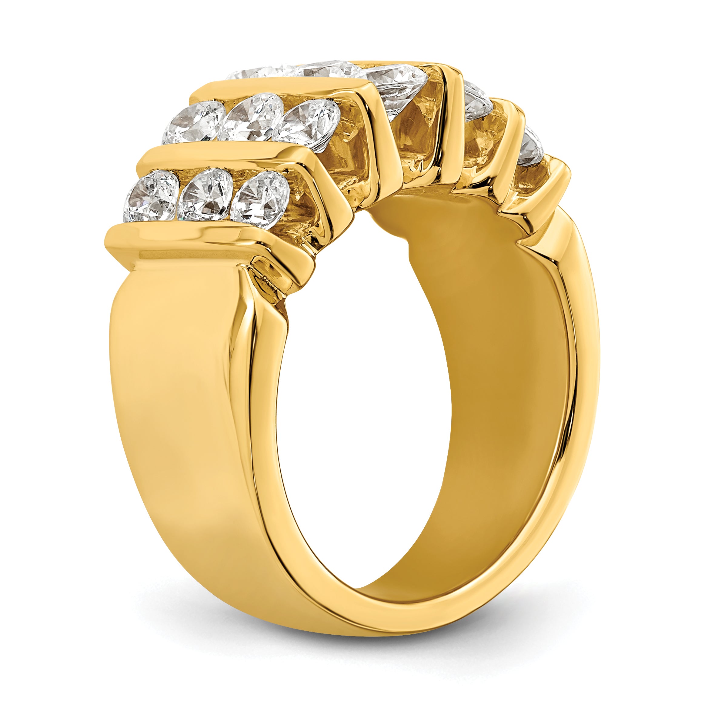 14k 2 carat Lab Grown Diamond VS/SI+ G+ Complete Fashion Band