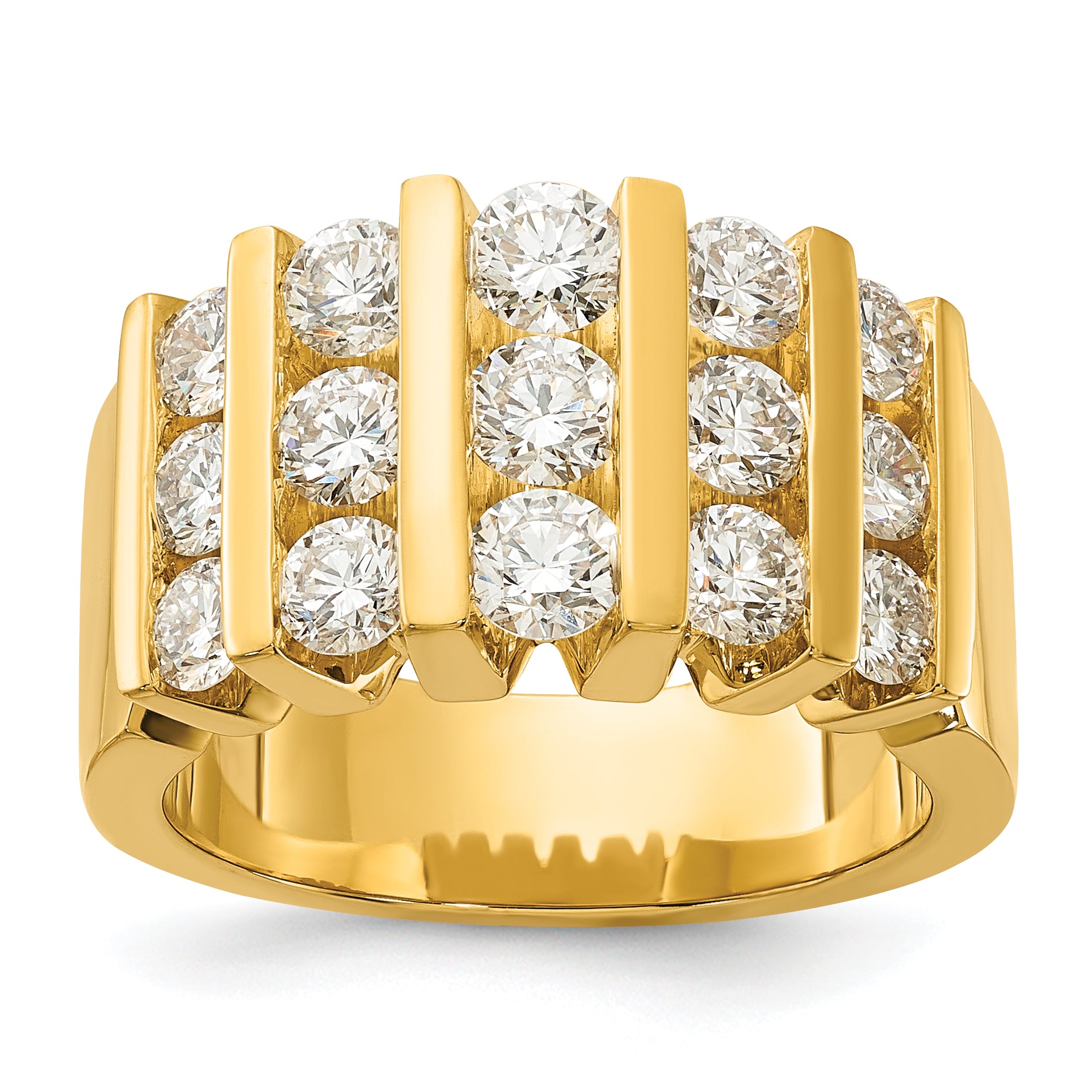 14k 2 carat Lab Grown Diamond VS/SI+ G+ Complete Fashion Band Main image