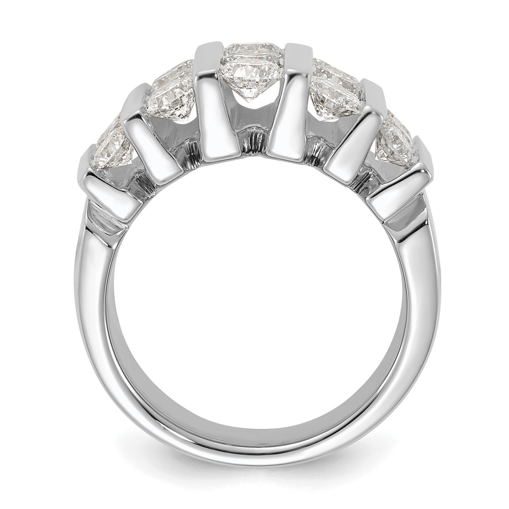 14k White Gold 3 carat Lab Grown Diamond VS/SI+ G+ Complete Fashion Band