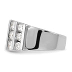 14k White Gold 3 carat Lab Grown Diamond VS/SI+ G+ Complete Fashion Band