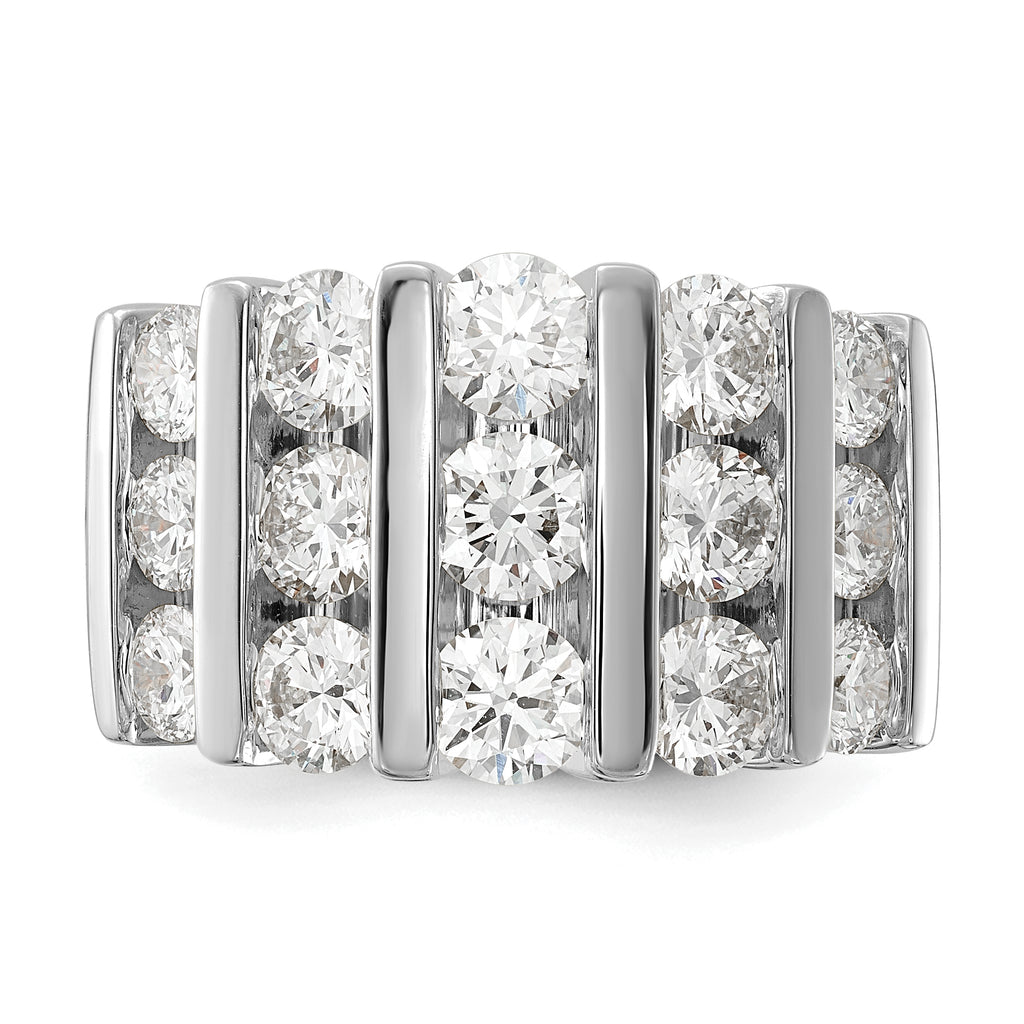 14k White Gold 3 carat Lab Grown Diamond VS/SI+ G+ Complete Fashion Band