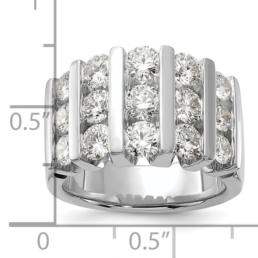 14k White Gold 3 carat Lab Grown Diamond VS/SI+ G+ Complete Fashion Band