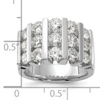 14k White Gold 3 carat Lab Grown Diamond VS/SI+ G+ Complete Fashion Band