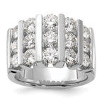 14k White Gold 3 carat Lab Grown Diamond VS/SI+ G+ Complete Fashion Band