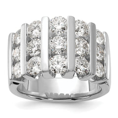 14k White Gold 3 carat Lab Grown Diamond VS/SI+ G+ Complete Fashion Band