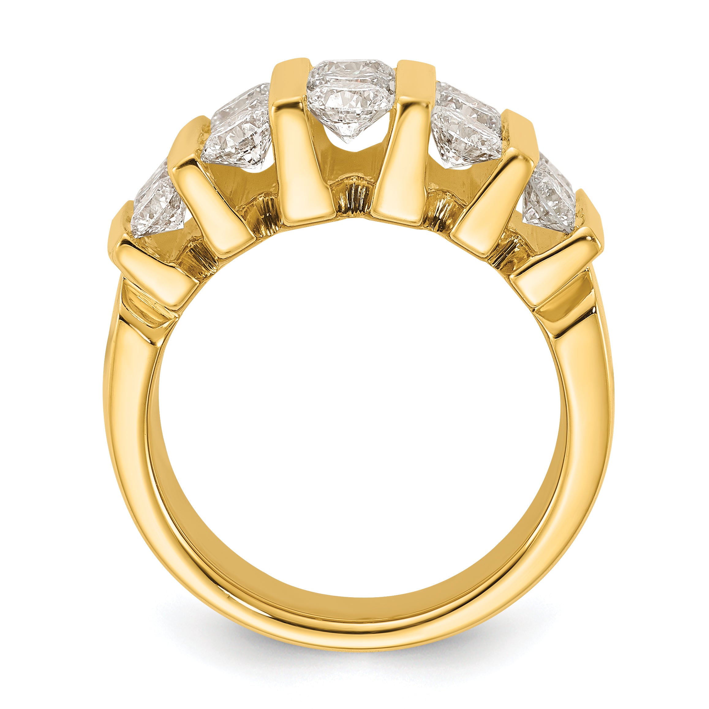 14k 3 carat Lab Grown Diamond VS/SI+ G+ Complete Fashion Band