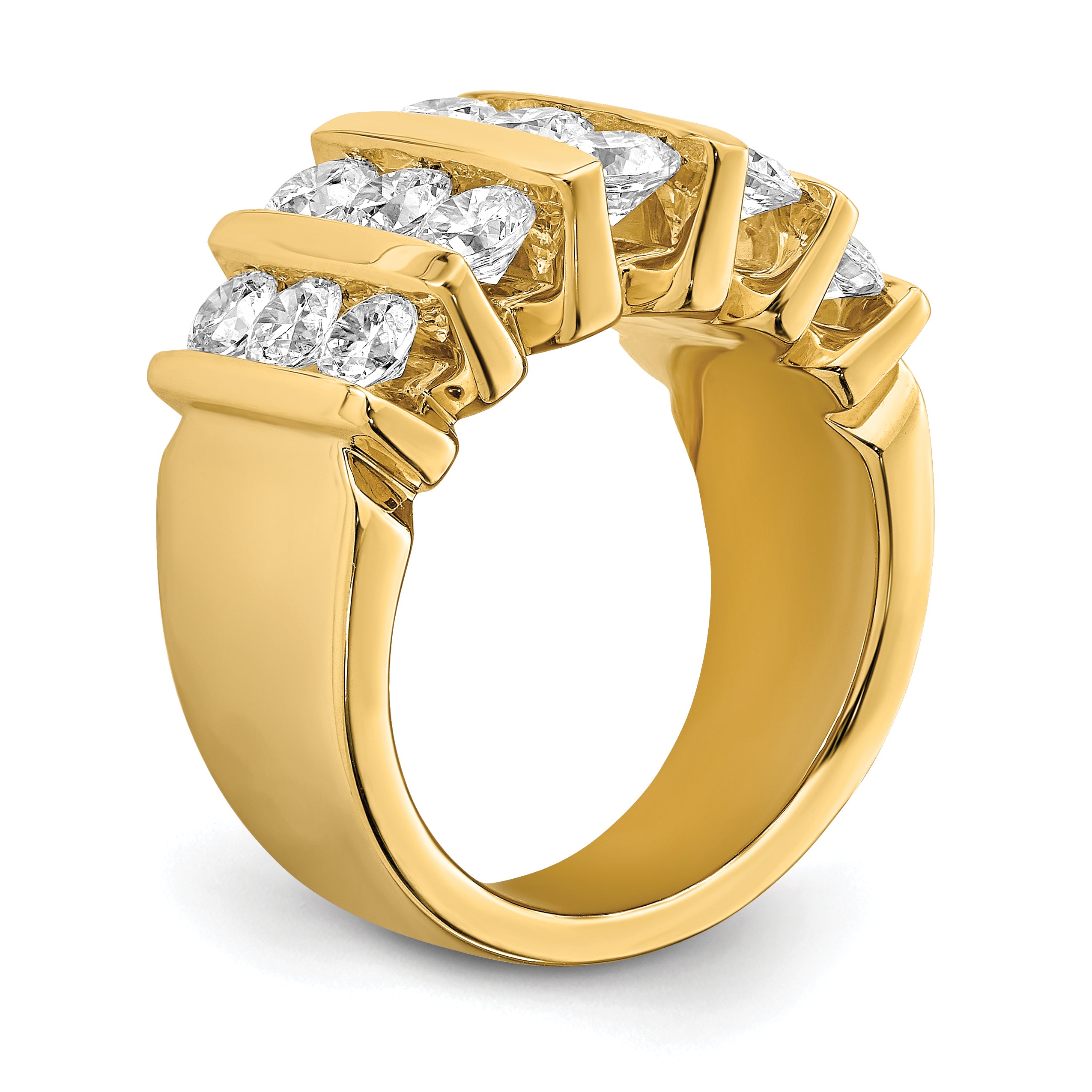 14k 3 carat Lab Grown Diamond VS/SI+ G+ Complete Fashion Band