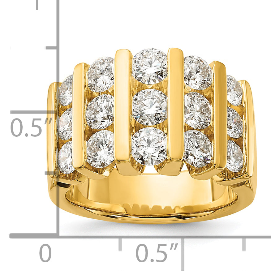14k 3 carat Lab Grown Diamond VS/SI+ G+ Complete Fashion Band