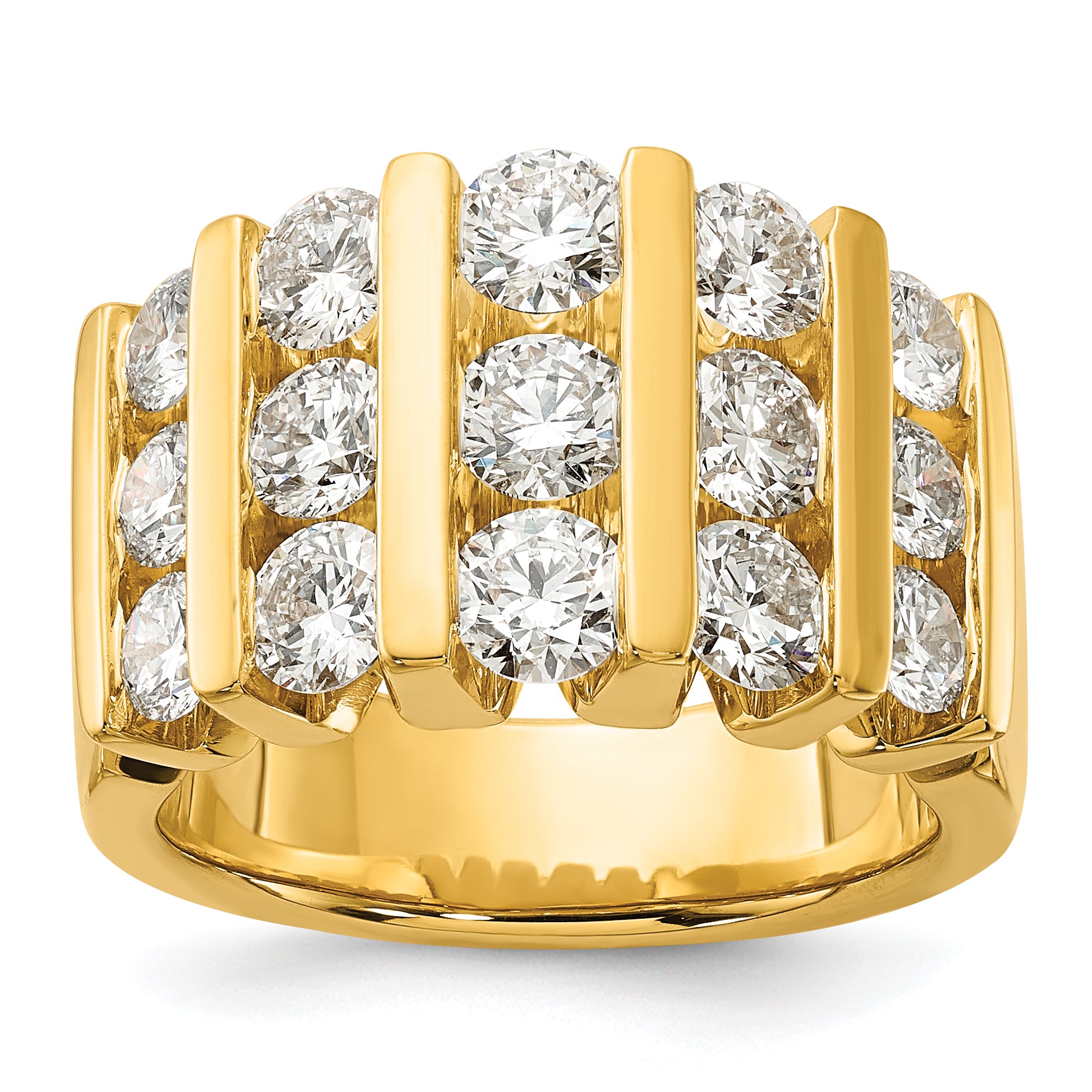 14k 3 carat Lab Grown Diamond VS/SI+ G+ Complete Fashion Band