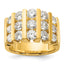 14k 3 carat Lab Grown Diamond VS/SI+ G+ Complete Fashion Band