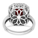 14k Two-Tone 5/8 carat Lab Grown Diamond VS/SI+ G+ and Lab Created Ruby Fashion Ring