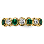 14k 1/2 carat Lab Grown Diamond VS/SI+ G+ and Lab Created Emerald Ring