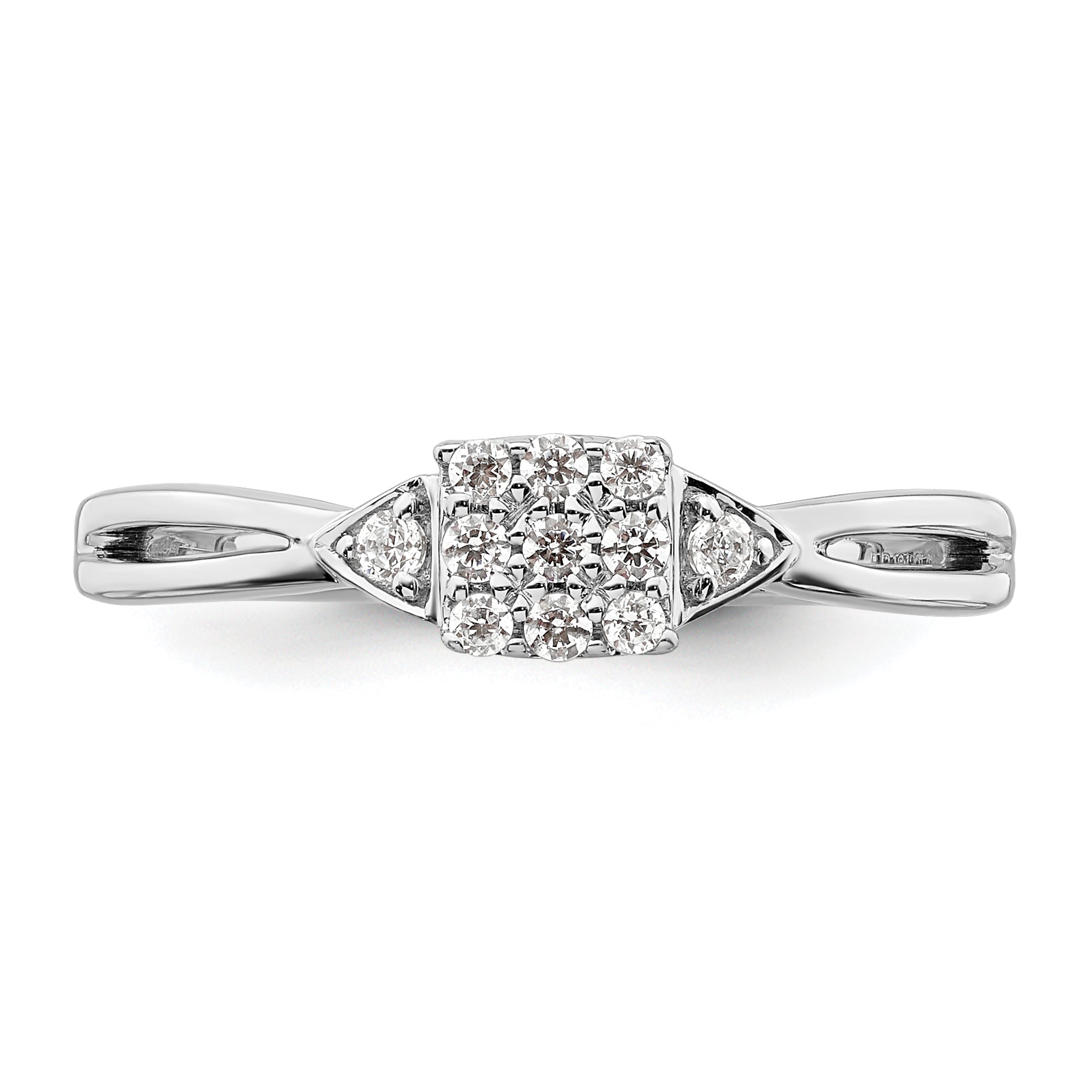 14K Two-Tone Lab Grown Diamond VS/SI+ G+ Heart Cluster Ring