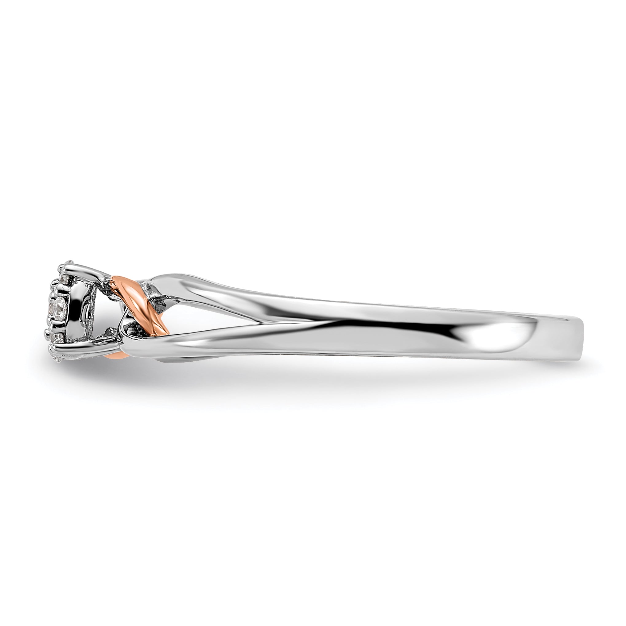 14K Two-Tone Lab Grown Diamond VS/SI+ G+ Cluster Ring