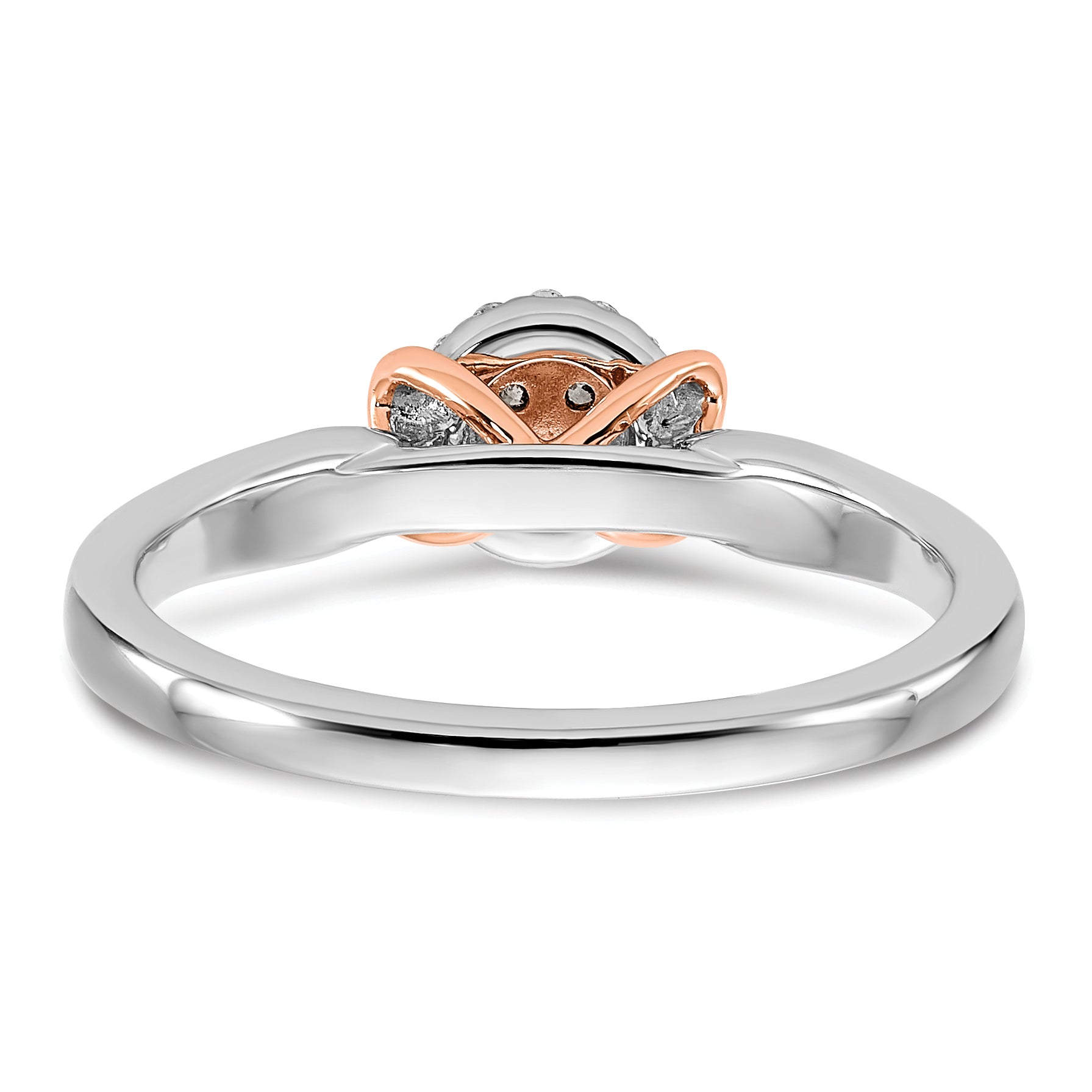 14K Two-Tone Lab Grown Diamond VS/SI+ G+ Oval Cluster Ring