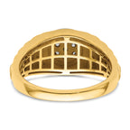 14k Two-tone 1/4 carat Lab Grown Diamond VS/SI+ G+ Complete Men's Ring