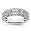 14k White Gold 1 3/4 carat Lab Grown Diamond VS+ F+ Complete Double Row Fashion Band