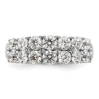 14k White Gold 1 5/8 carat Lab Grown Diamond VS/SI+ G+ Complete Double Row Fashion Band