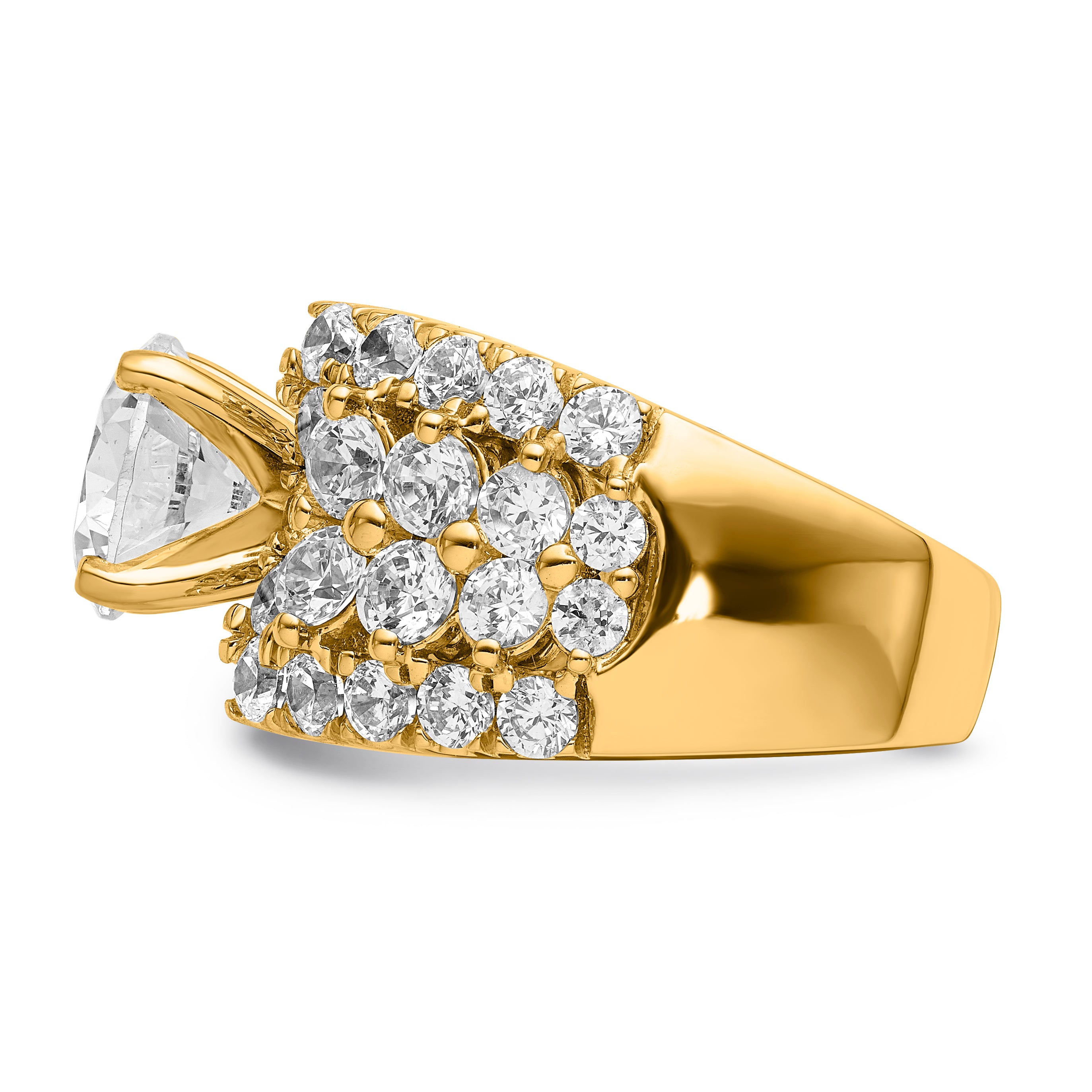 14k 6 3/8 carat  Certified Lab Grown Diamond VS/SI+ G+ Round Complete Engagement Ring