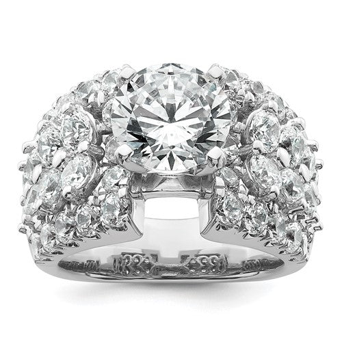 Lab-Grown Diamond Engagement Ring in 14K White Gold (6 3/8 ct. tw.), Size 7 - Sophia Jewelers