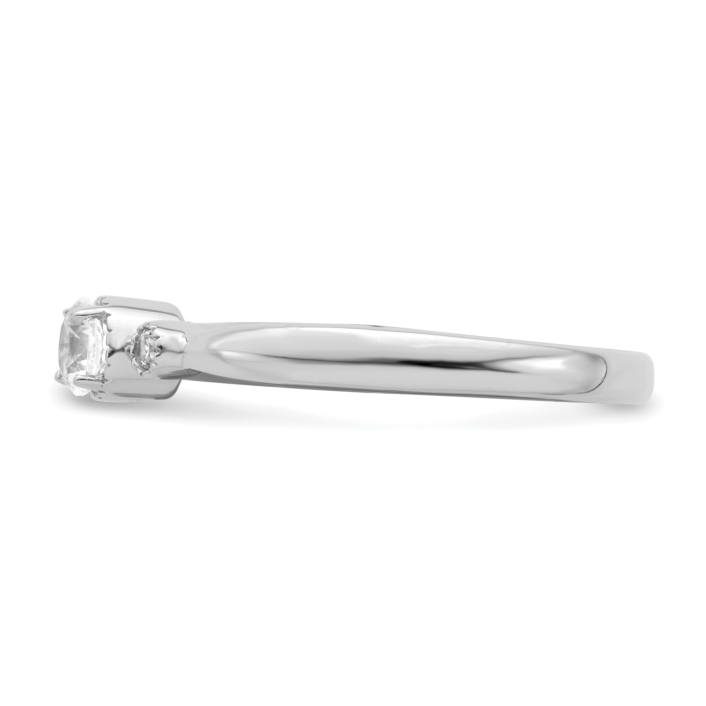 First Promise 14k White Gold 1/4 carat Lab Grown Diamond VS/SI+ G+ Complete Petite Engagement Ring