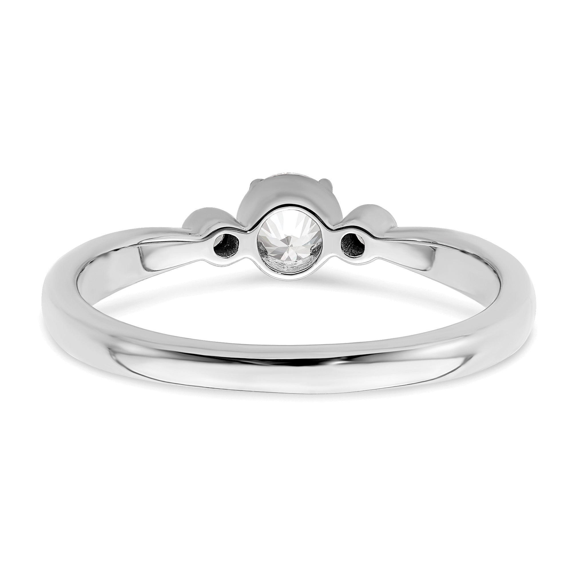 First Promise 14k White Gold 1/4 carat Lab Grown Diamond VS/SI+ G+ Complete Petite Engagement Ring