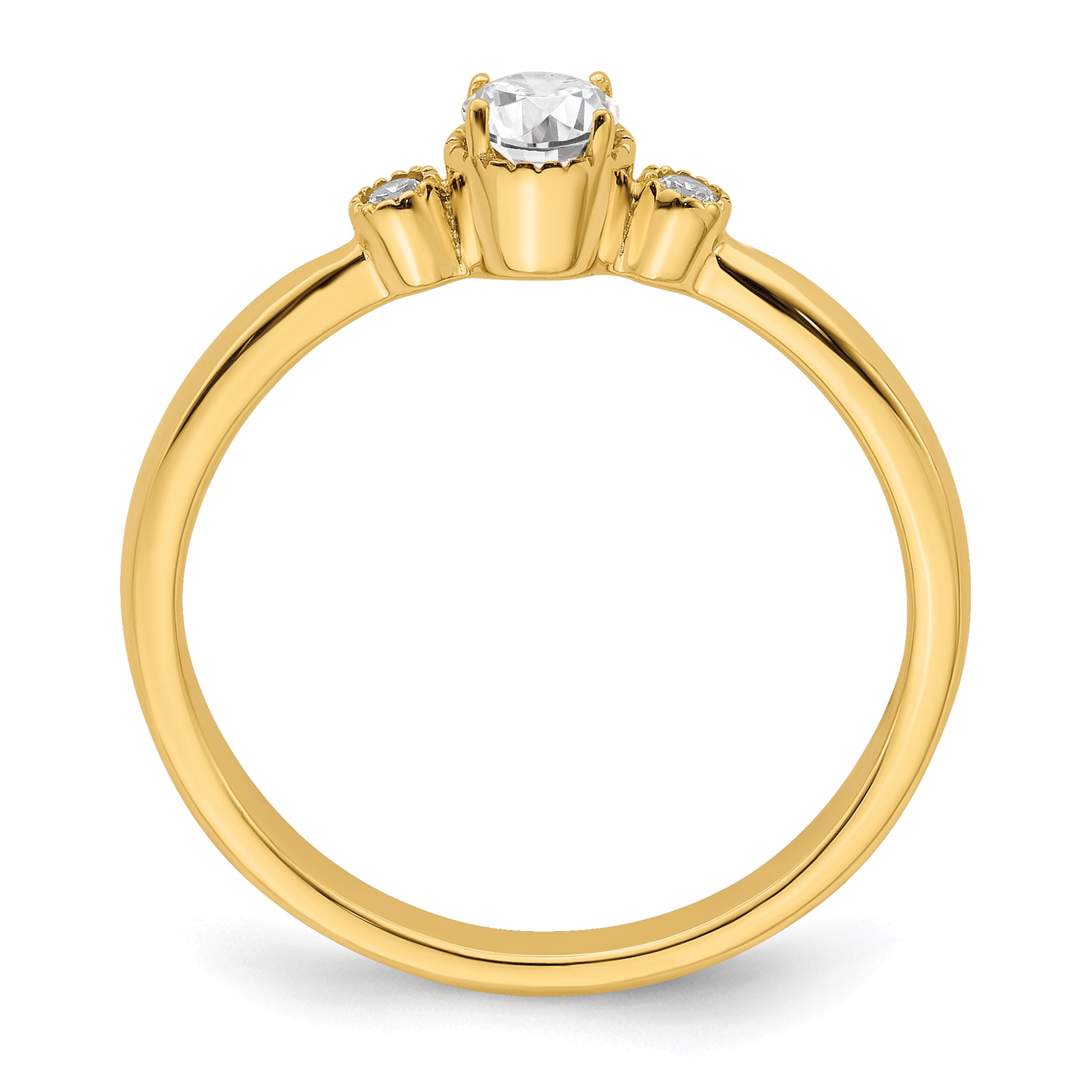 First Promise 14k 1/4 carat Lab Grown Diamond VS/SI+ G+ Complete Petite Engagement Ring
