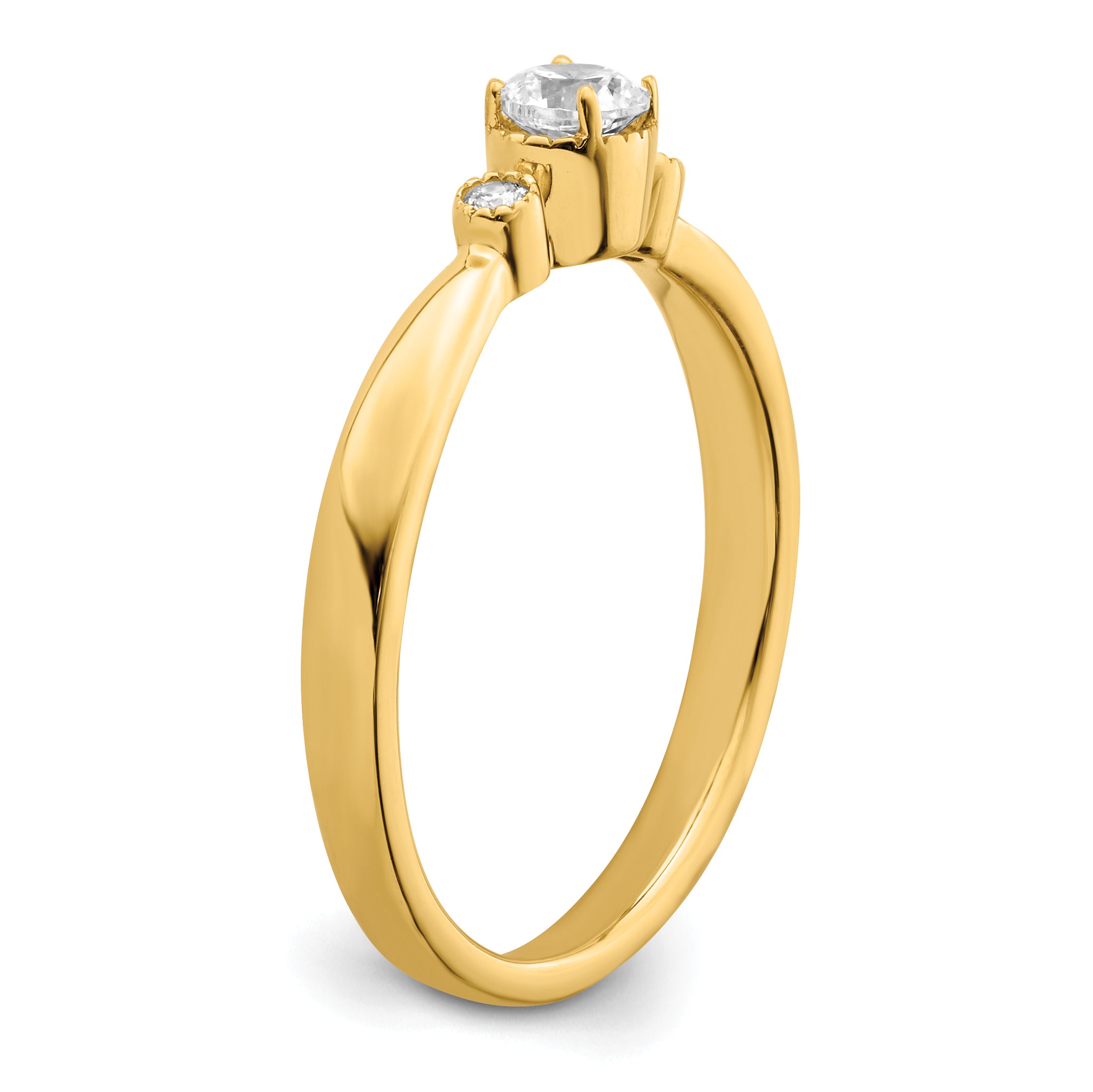 First Promise 14k 1/4 carat Lab Grown Diamond VS/SI+ G+ Complete Petite Engagement Ring
