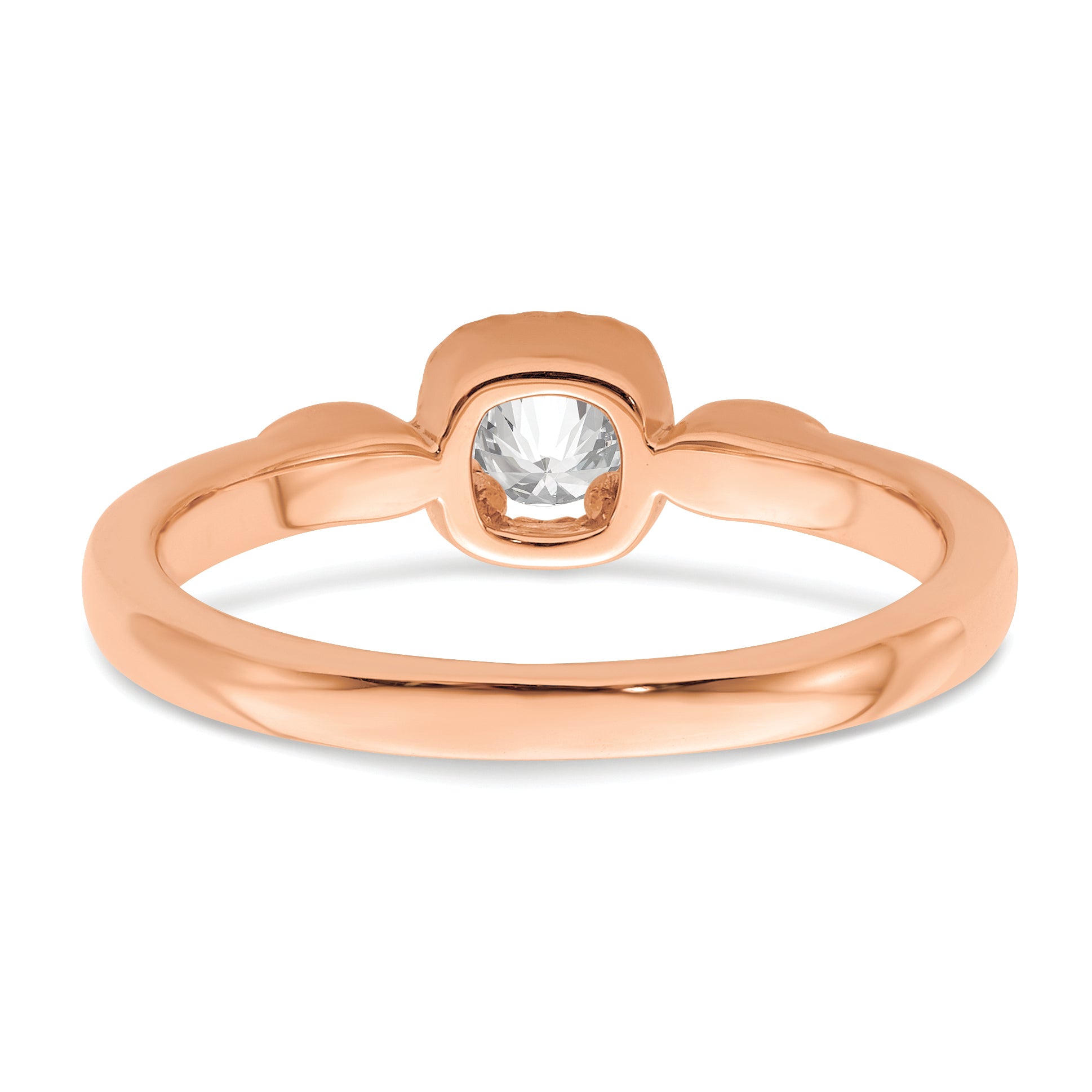 14K Rose Gold First Promise Lab Grown VS/SI+ G+ Dia Rope Edge Comp Ring