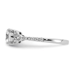 14k 1/5 carat Lab Grown Diamond VS/SI+ G+ 1 carat Center Round Semi Mount Engagement Ring