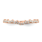 14k Rose Gold 1/5 carat Lab Grown Diamond VS/SI+ G+ Complete Wedding Band