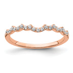 14k Rose Gold 1/5 carat Lab Grown Diamond VS/SI+ G+ Complete Wedding Band