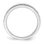 14k White Gold 1/4 carat Lab Grown Diamond VS/SI+ G+ Complete Wedding Band