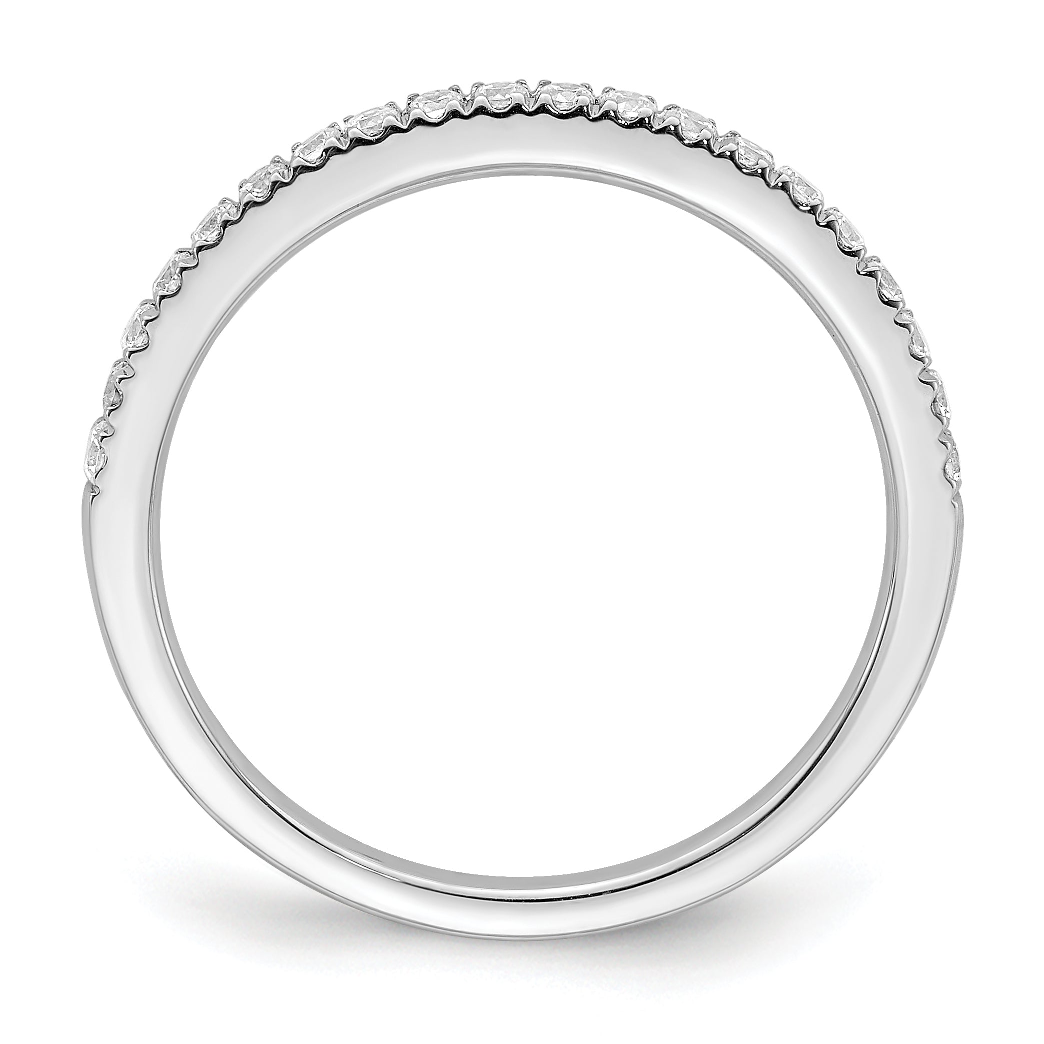 14k White Gold 1/4 carat Lab Grown Diamond VS/SI+ G+ Complete Wedding Band