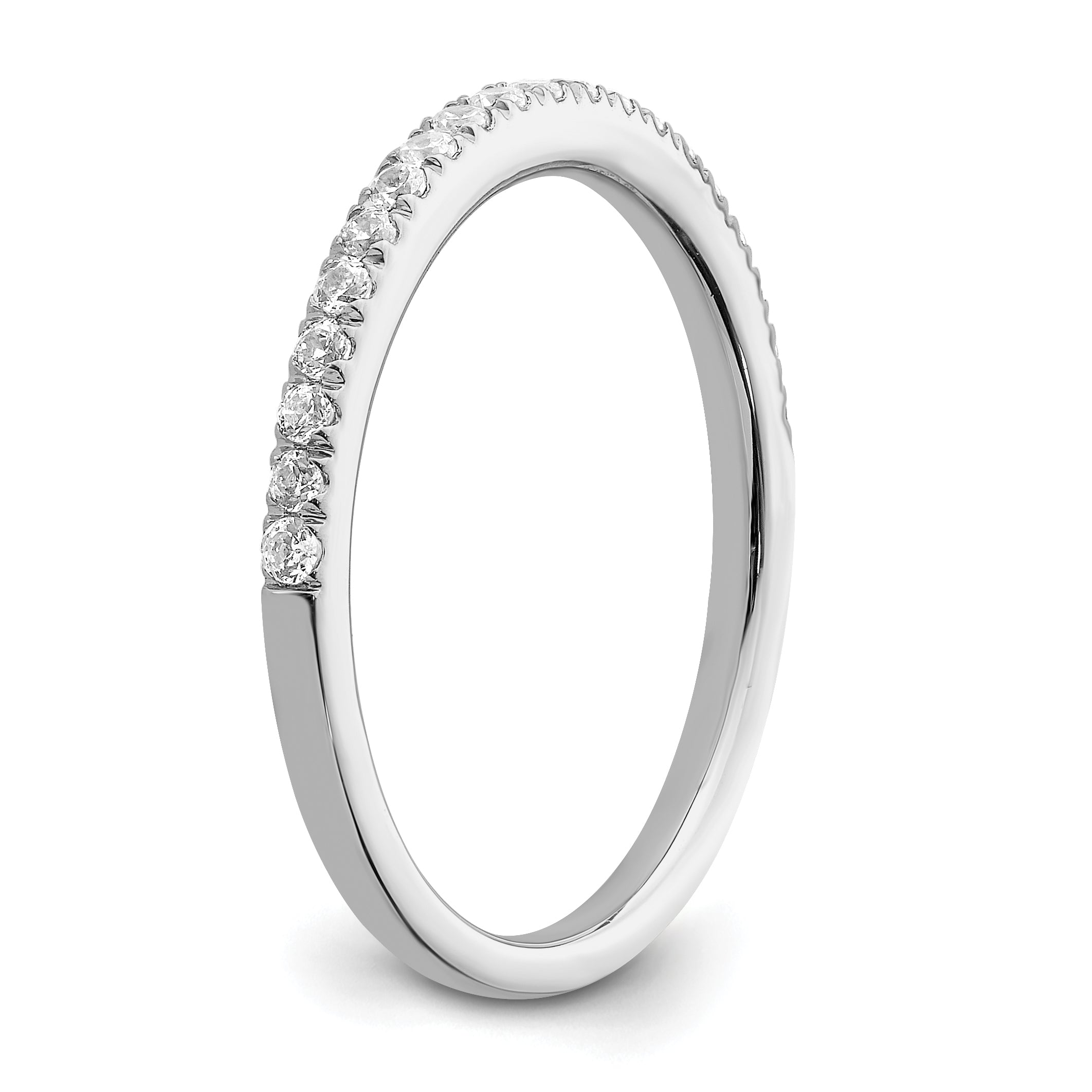 14k White Gold 1/4 carat Lab Grown Diamond VS/SI+ G+ Complete Wedding Band