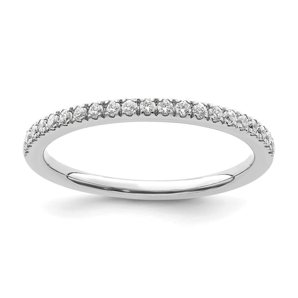 14k White Gold 1/4 carat Lab Grown Diamond VS/SI+ G+ Complete Wedding Band