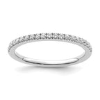 14k White Gold 1/4 carat Lab Grown Diamond VS/SI+ G+ Complete Wedding Band