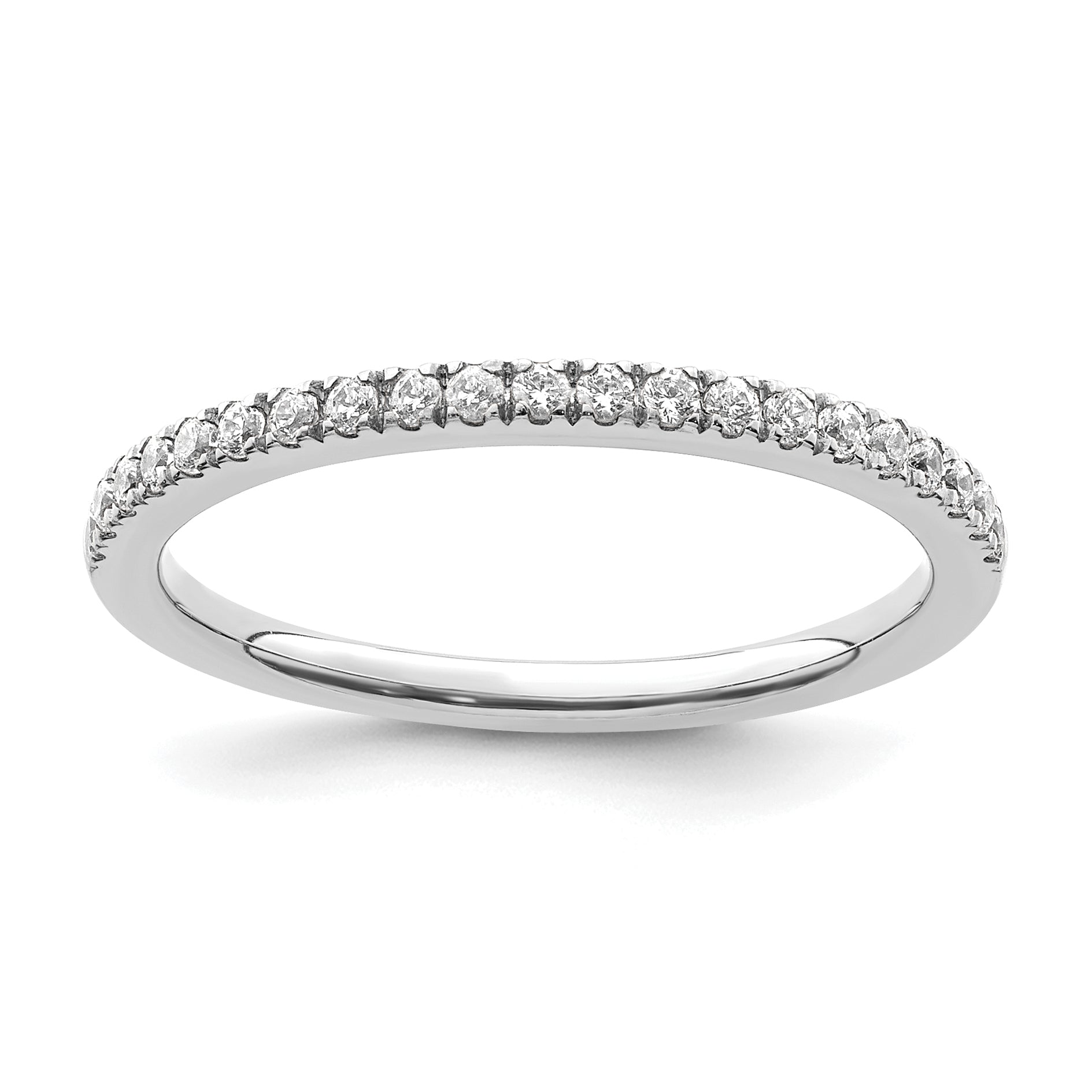 14k White Gold 1/4 carat Lab Grown Diamond VS/SI+ G+ Complete Wedding Band
