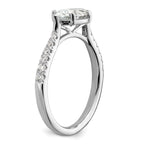 14k White Gold 1/5 carat Lab Grown Diamond VS/SI+ G+ 1 carat Center East-West Marquise Semi Mount Engagement Ring